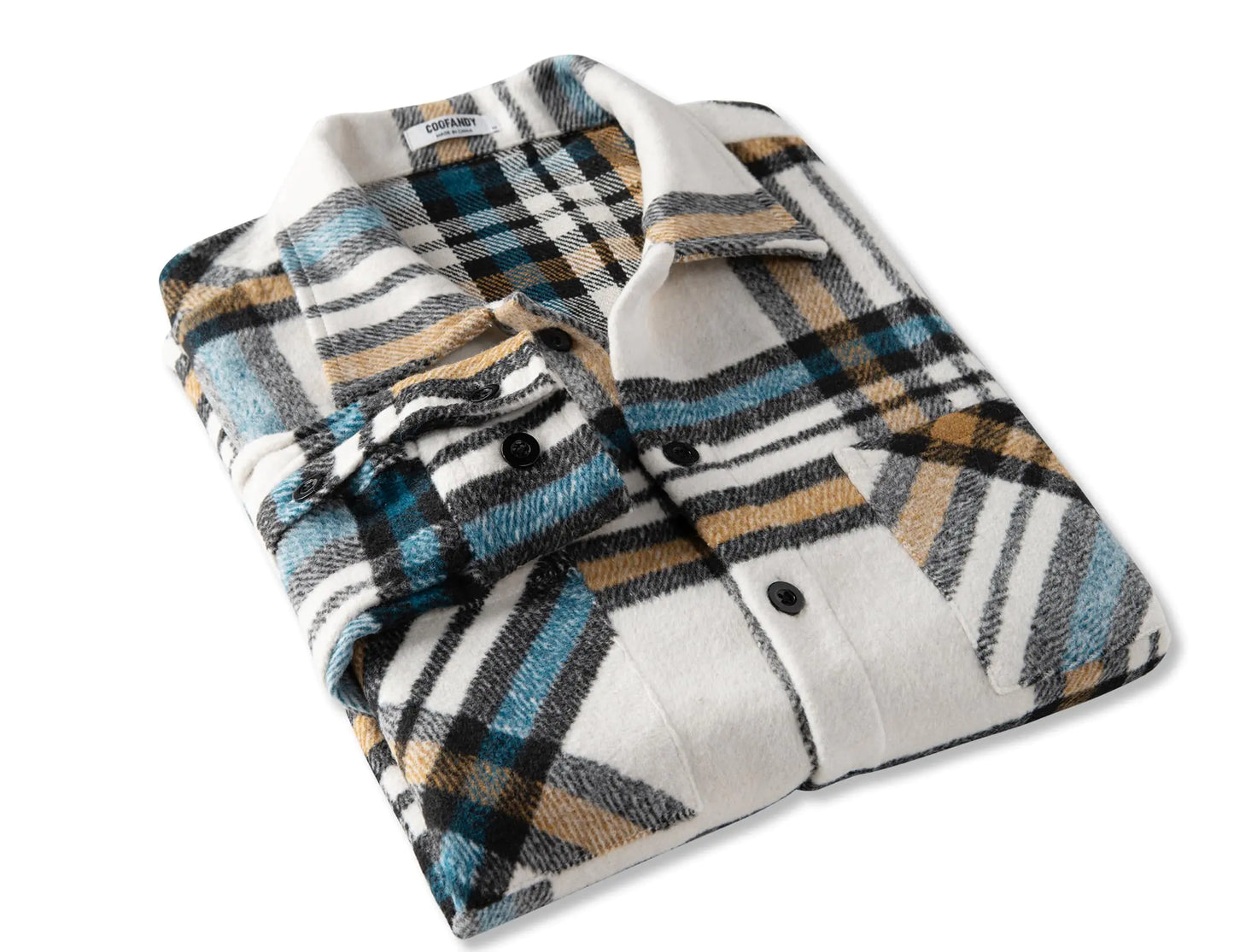 Checked Fleece Button Down Shacket