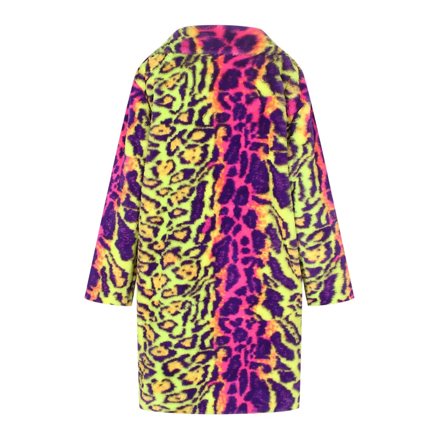 Thick Imitation Leopard Print Long Coat