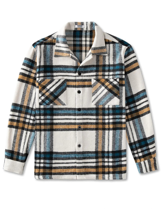 Checked Fleece Button Down Shacket