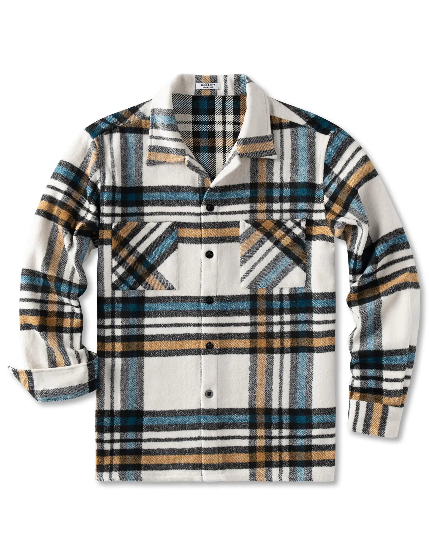 Checked Fleece Button Down Shacket