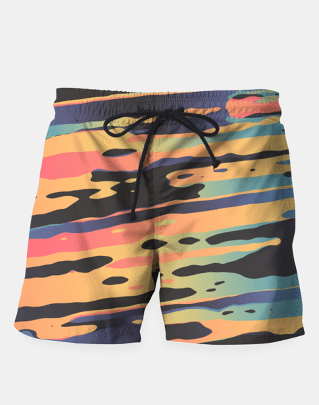 Trippy Dawn Time Swim Shorts